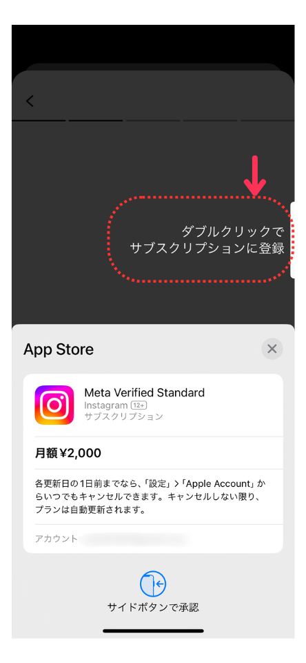 Apple App StoreまたはGoogle Play ストアで支払い承認する